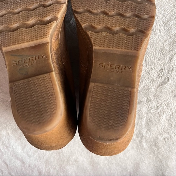 Sperry Top-Sider Stella Prow Lace-Up Wedge Chukka Ankle Boot Suede Leather Taupe - Picture 9 of 17